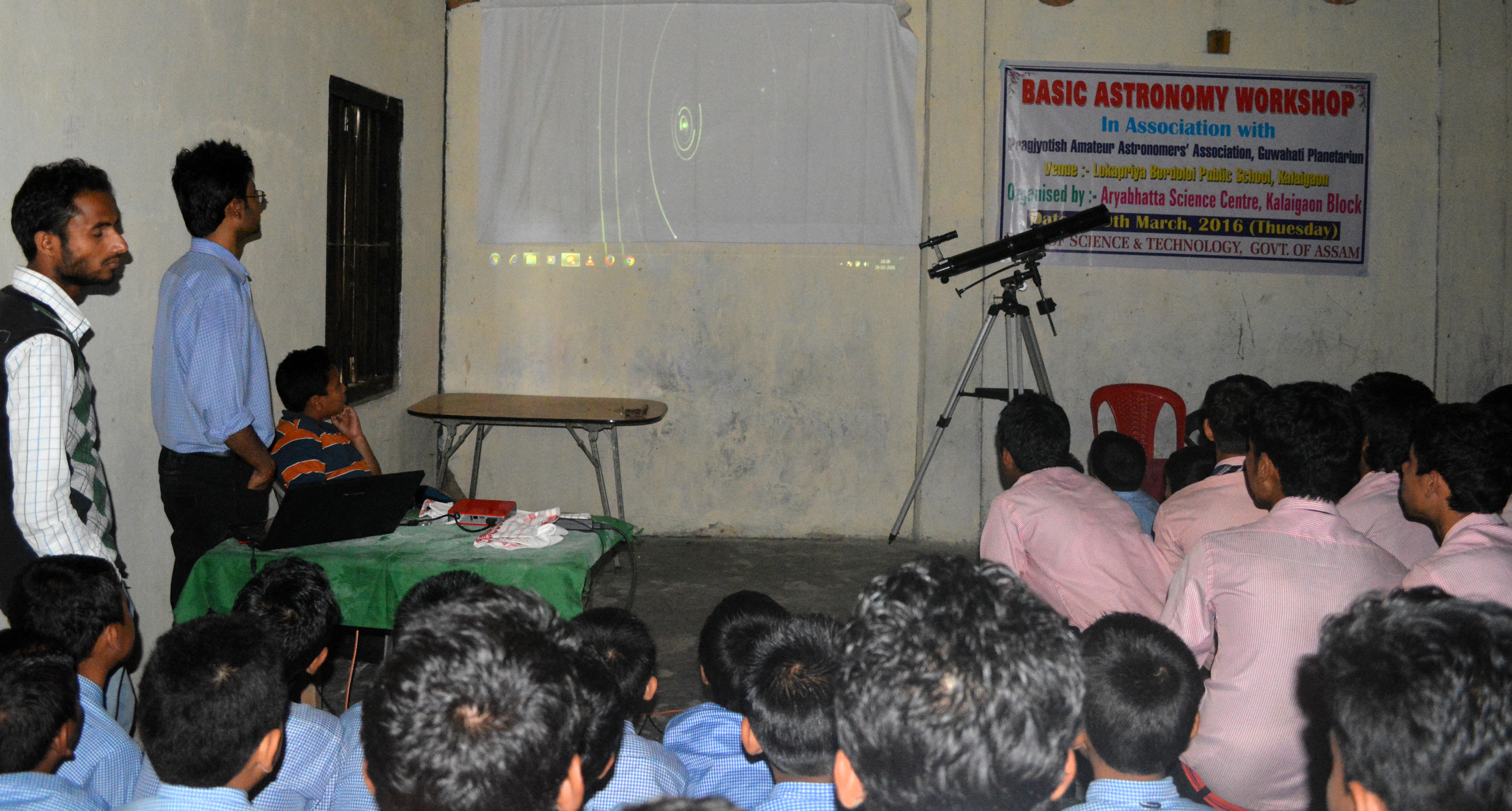 Astronomy workshops held at Kalaigaon
