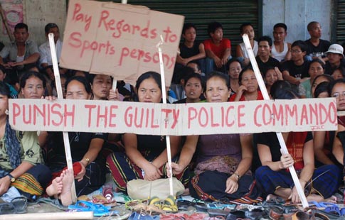 Protest in Manipur against killing by Police