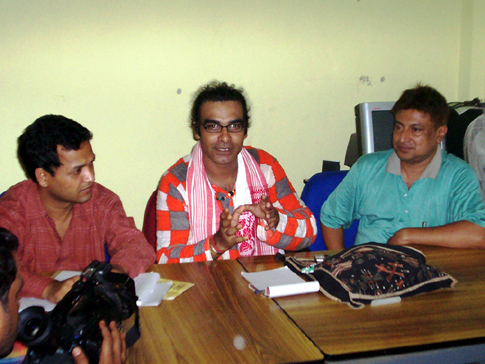 Gunakar Dev Goswami - guest of the month at Golaghat Press Club