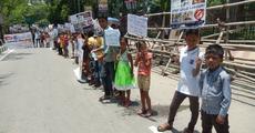 World Anti Child labour day marked by Human Chain