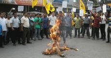 ABSU burns effigy of Union Minister