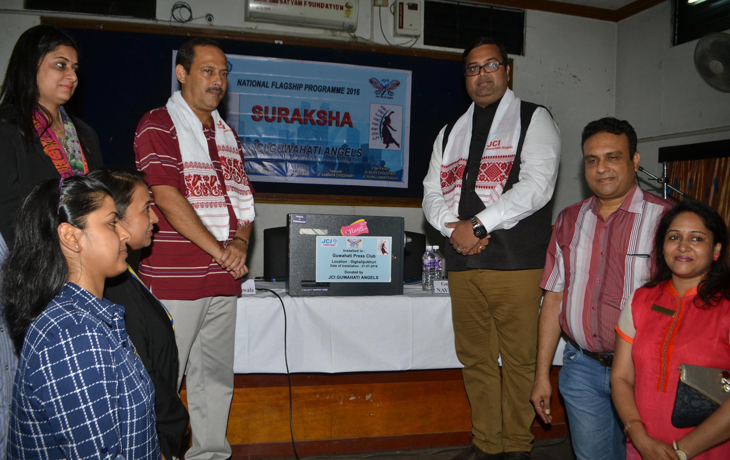 Sanitary napkin-vending machine installed at press club