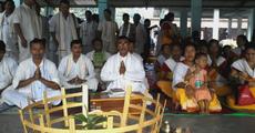 Mass prayer at Balajan Tinali bazar