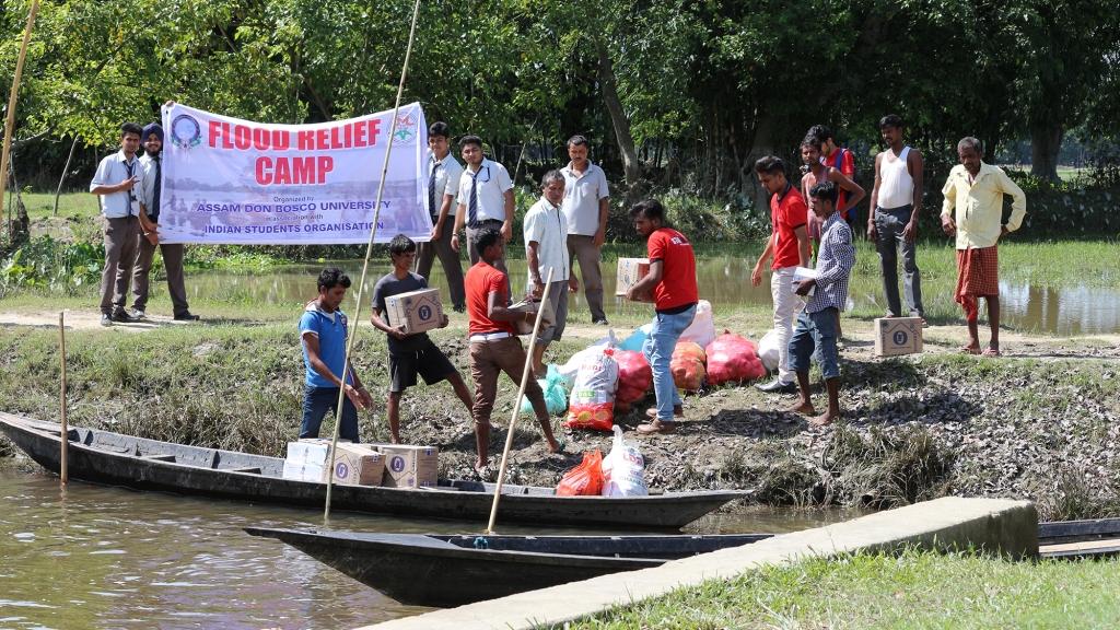 Flood relief camp by varsity 