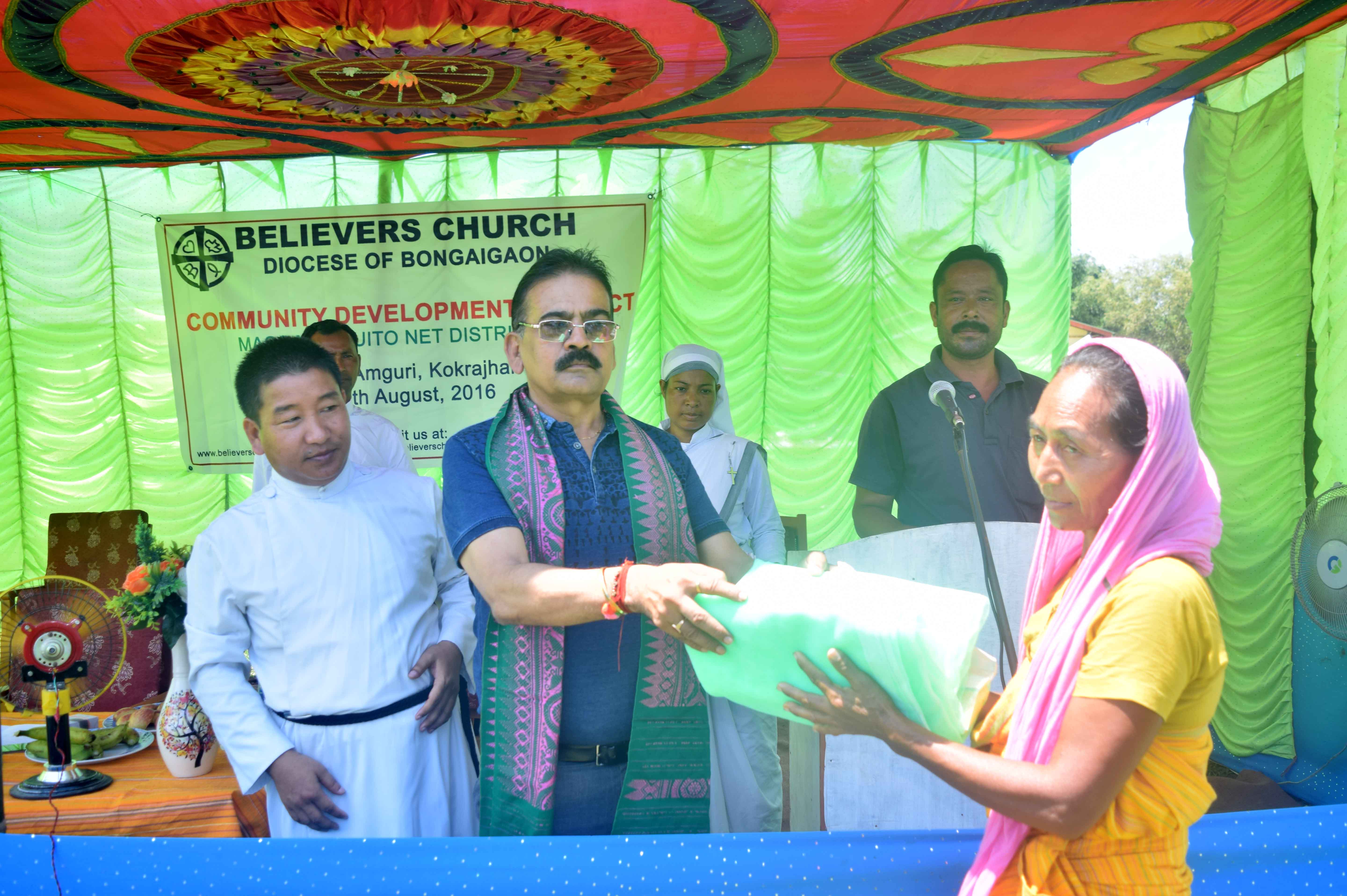 Mosquito net distributed  in Kokrajhar