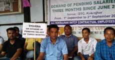 Tuberculosis Control staffs stages dharna