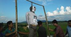 MP Sarania’s effigy hangs