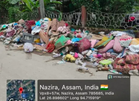 Post-flood garbage piles up in Nazira, residents fear health crisis