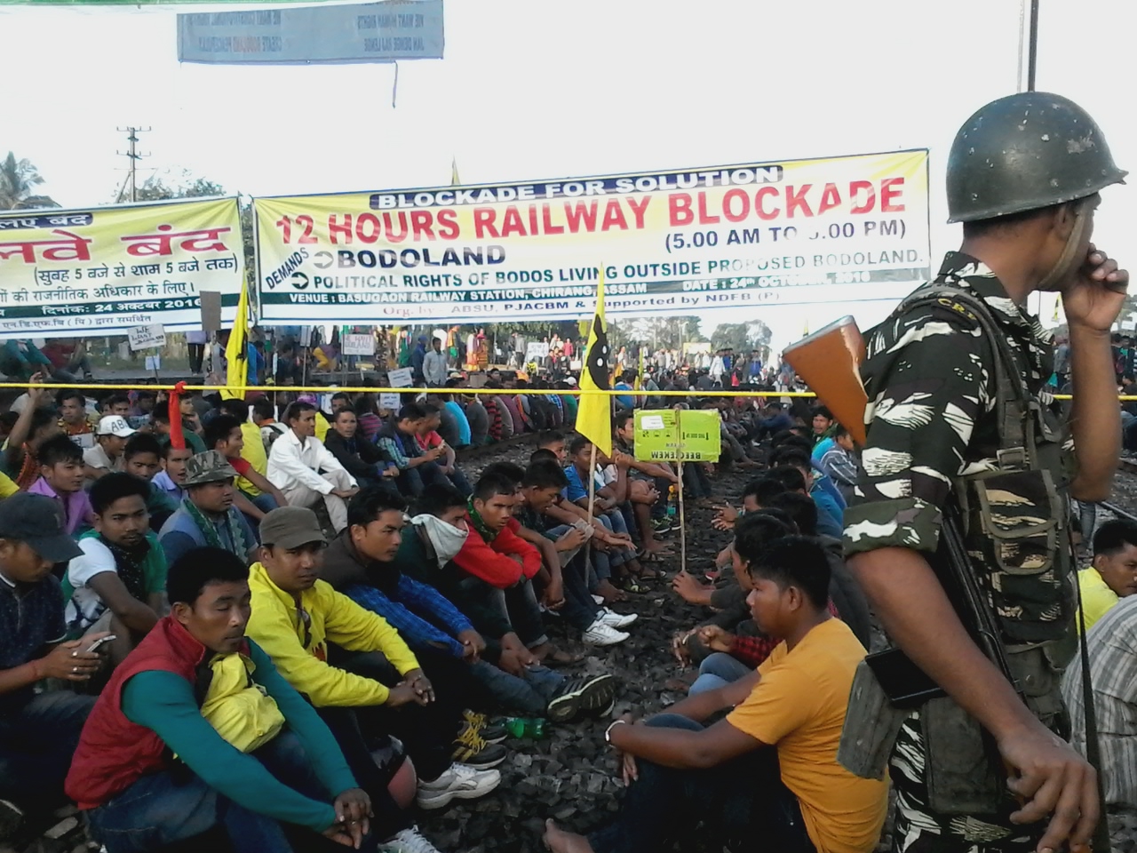 Railway blockade disrupted services