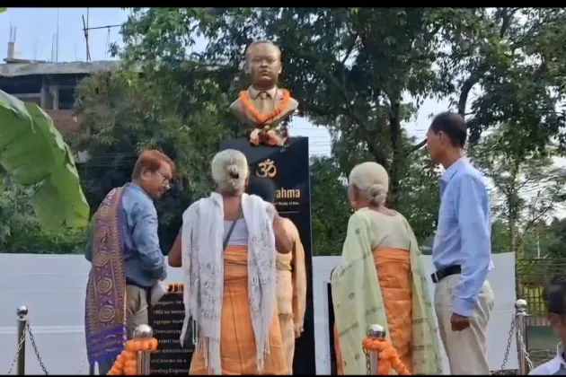 Statue of first Bodo engineer Haliram Brahma installed at Bodoland University