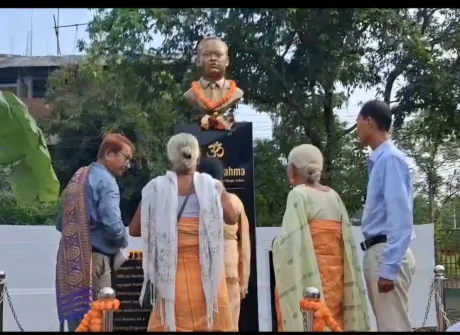 Statue of first Bodo engineer Haliram Brahma installed at Bodoland University