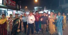Candle light rally in Kokrajhar