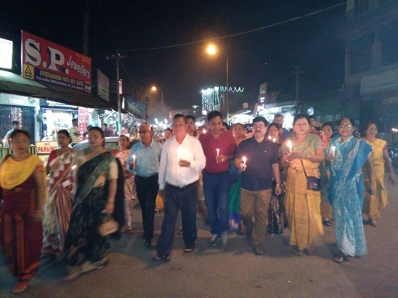 Candle light rally in Kokrajhar