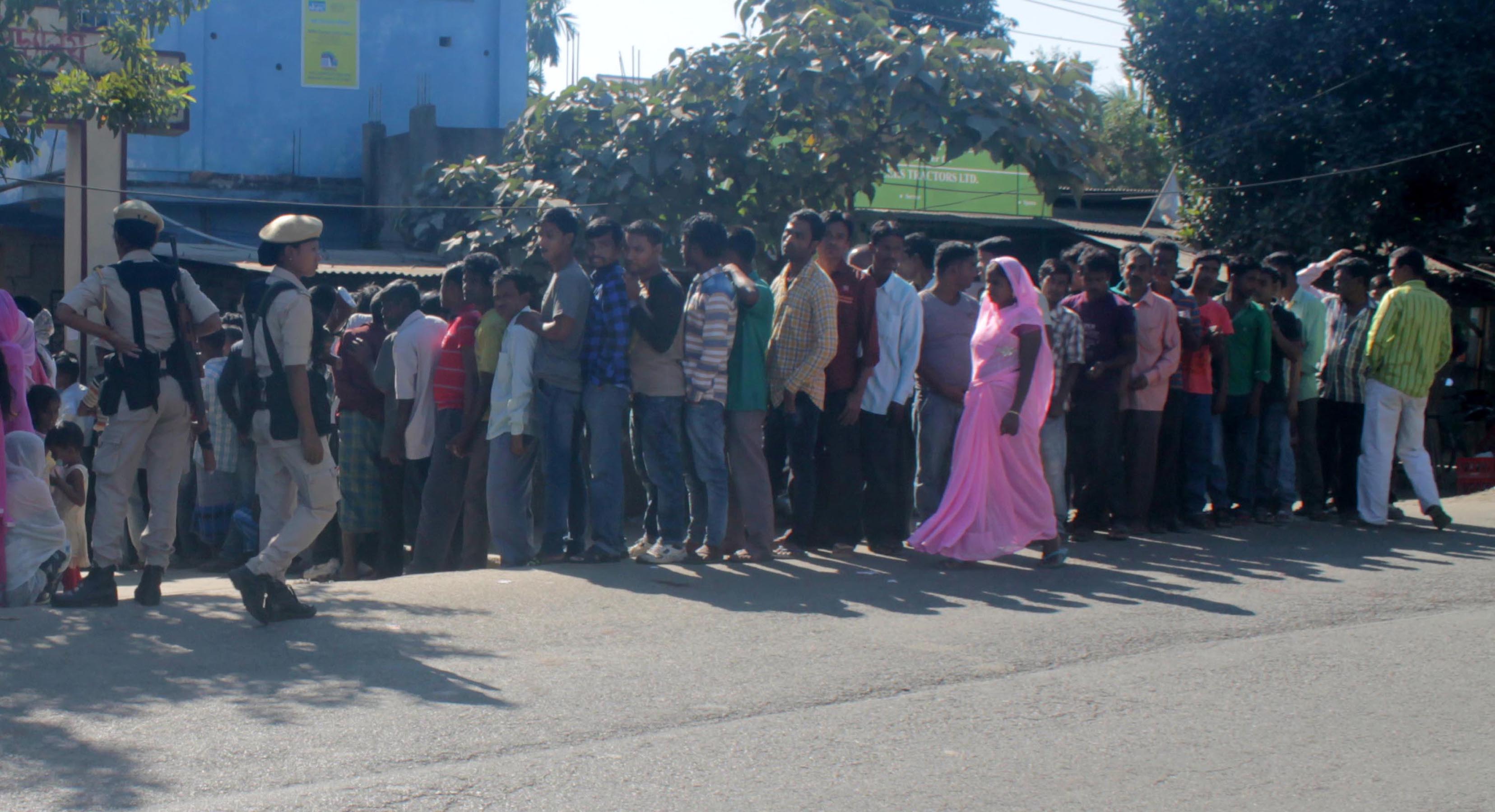 Polling in progress in Lakhimpur