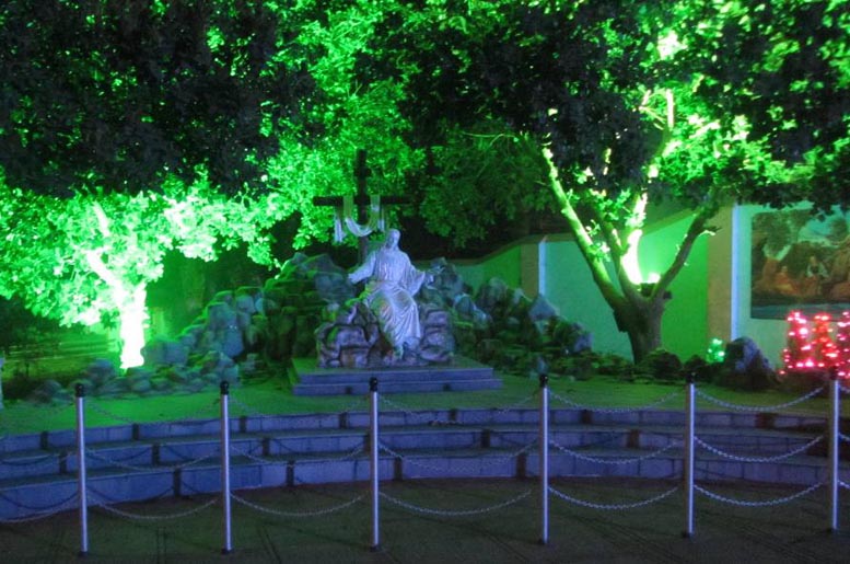 Saints, musical fountain await visitors to historic Bengal Church