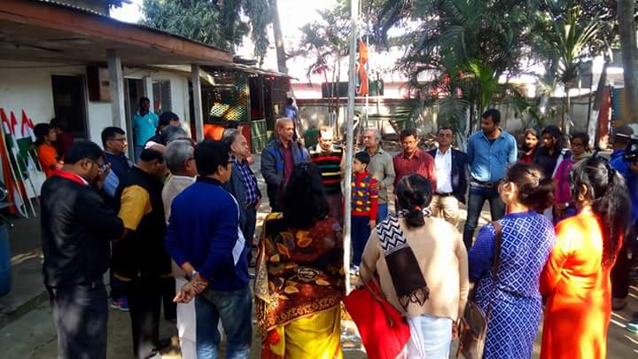 Tricolour hoisted at press club
