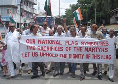 Defiant scribes celebrate Independence