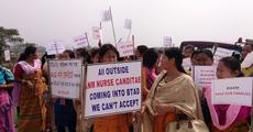 ANM stage protest   
