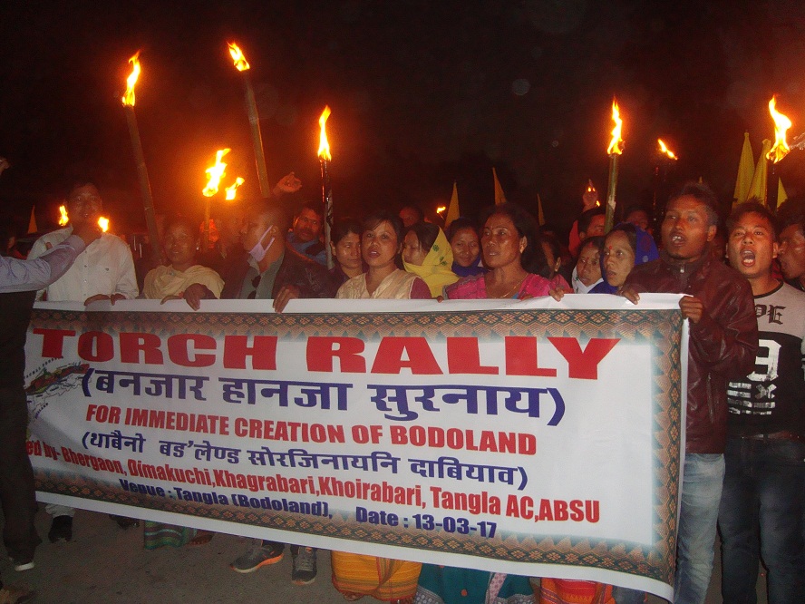 Torch rally for Bodoland 