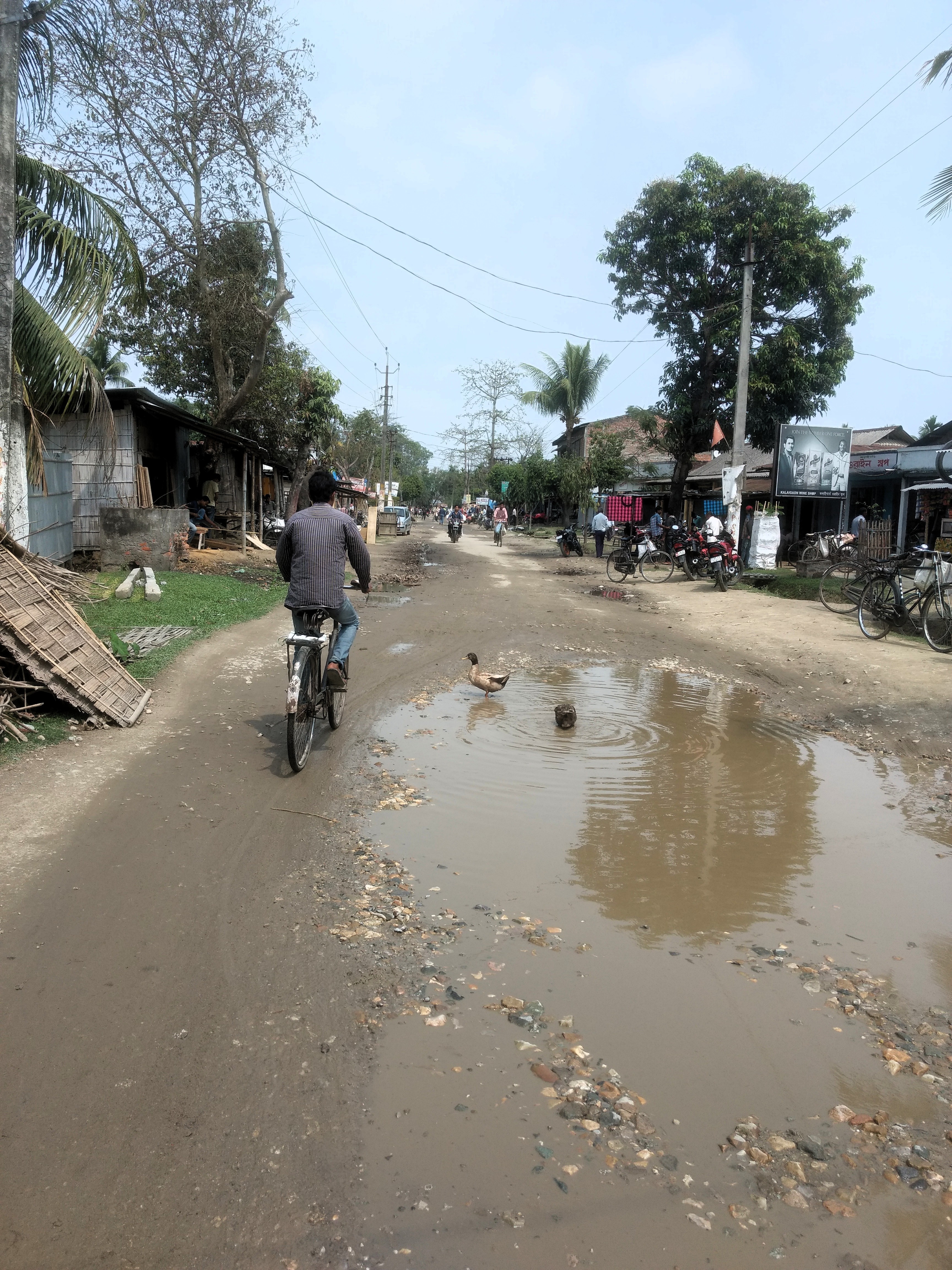 Dilapidated state of KR and Mckenzi road at Kalaigaon