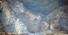 Illegal stone quarry near Deepor Beel