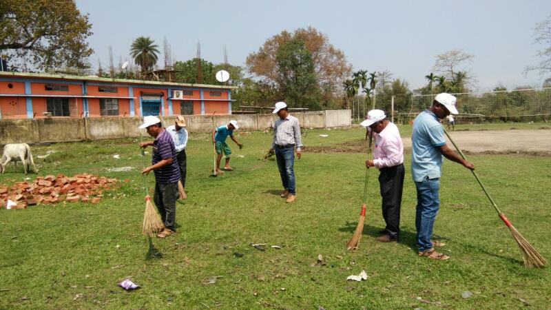 Cleanliness drive at Bhergaon SDO office