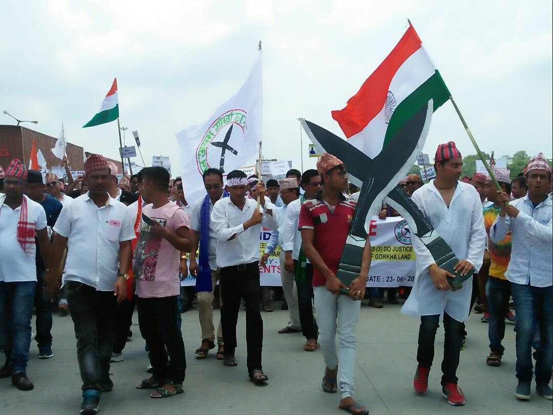 ABSU,AAGSU staged rally seeking Bodoland, Gorkhaland