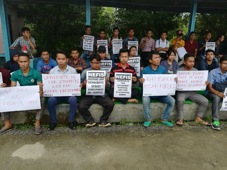 Protest against Assam Rifles
