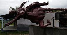 Freedom fighter Durga Malla's statue vandalized at Khaurang