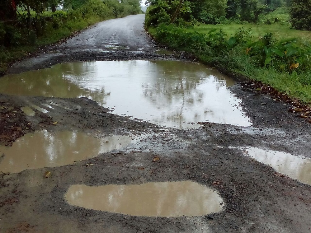 Pathetic road condition in Namrup