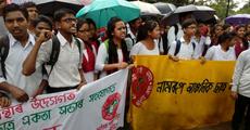 Students hit streets in Namrup