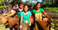 Community fishing at Samoka River