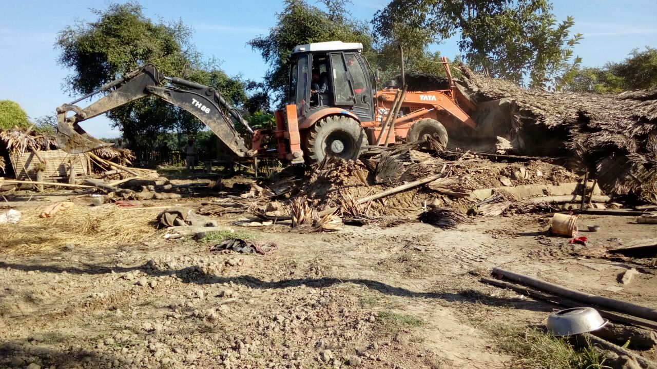 Illegal settlers evicted in Ledo hamlet