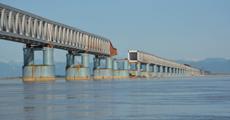 Last span of Bogibeel bridge launched  in Dibrugarh