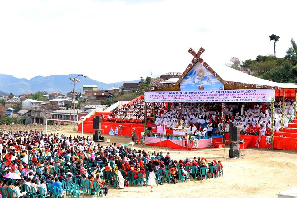 Tangkhul Catholics take out huge procession