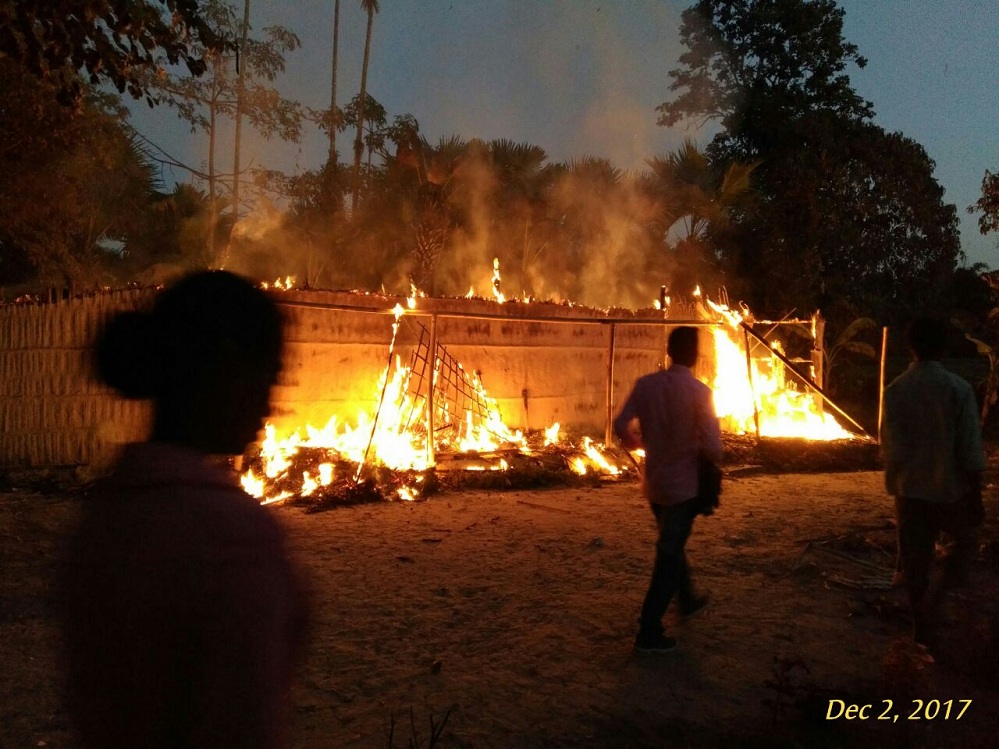 One charred to death in  Namrup