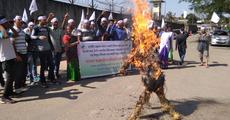 AJYCP burns Himanta's effigy