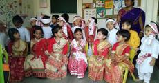 Kids perform bihu in school