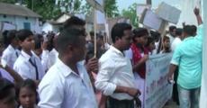 Slogans and protest in Namrup tea garden