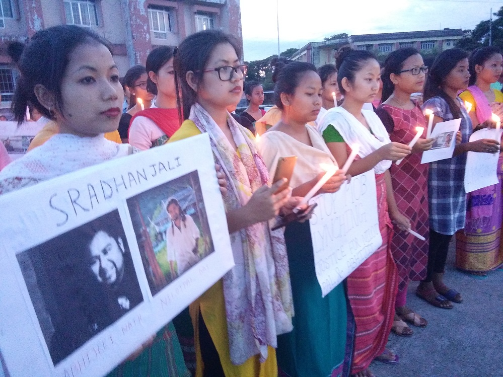 Dokmoka mob lynching : Candle light vigil in Kokrajhar