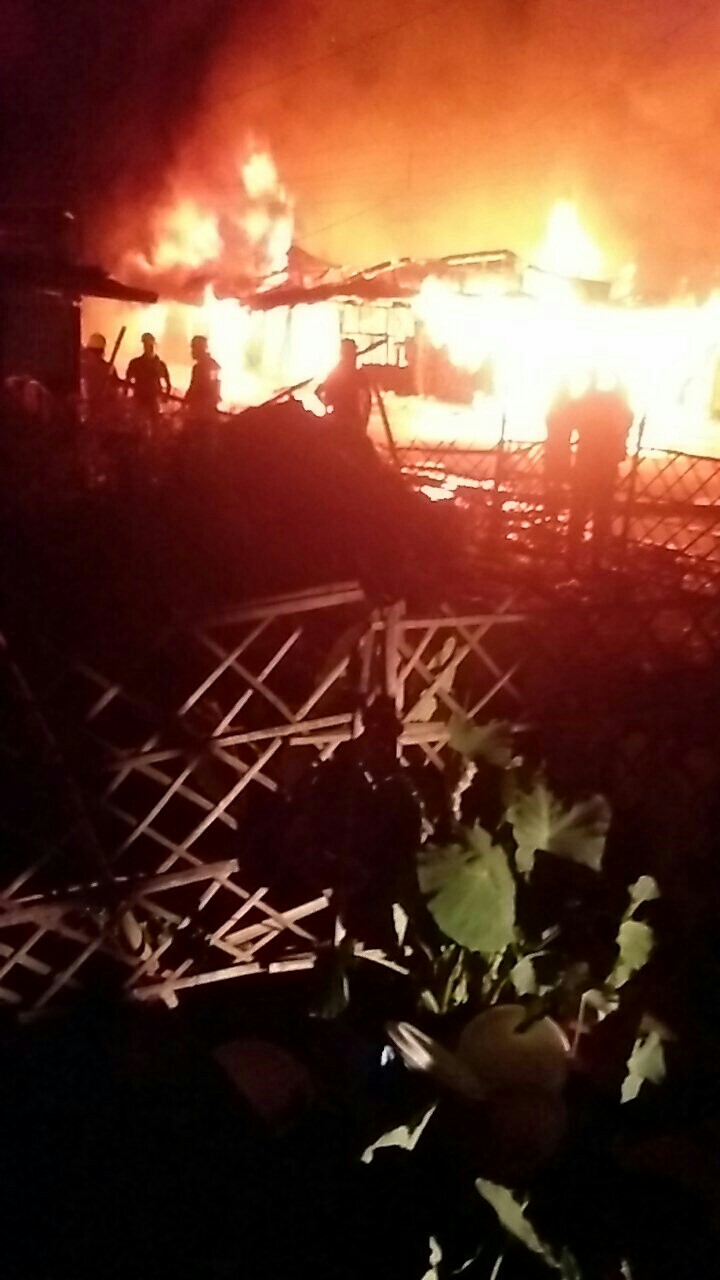13 Shops gutted in fire at Hojai.