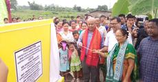 Hagrama lays foundation stone of Karigaon CHC