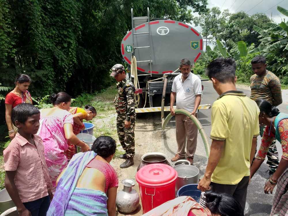 SSB provides drinking water to villagers in Udalguri