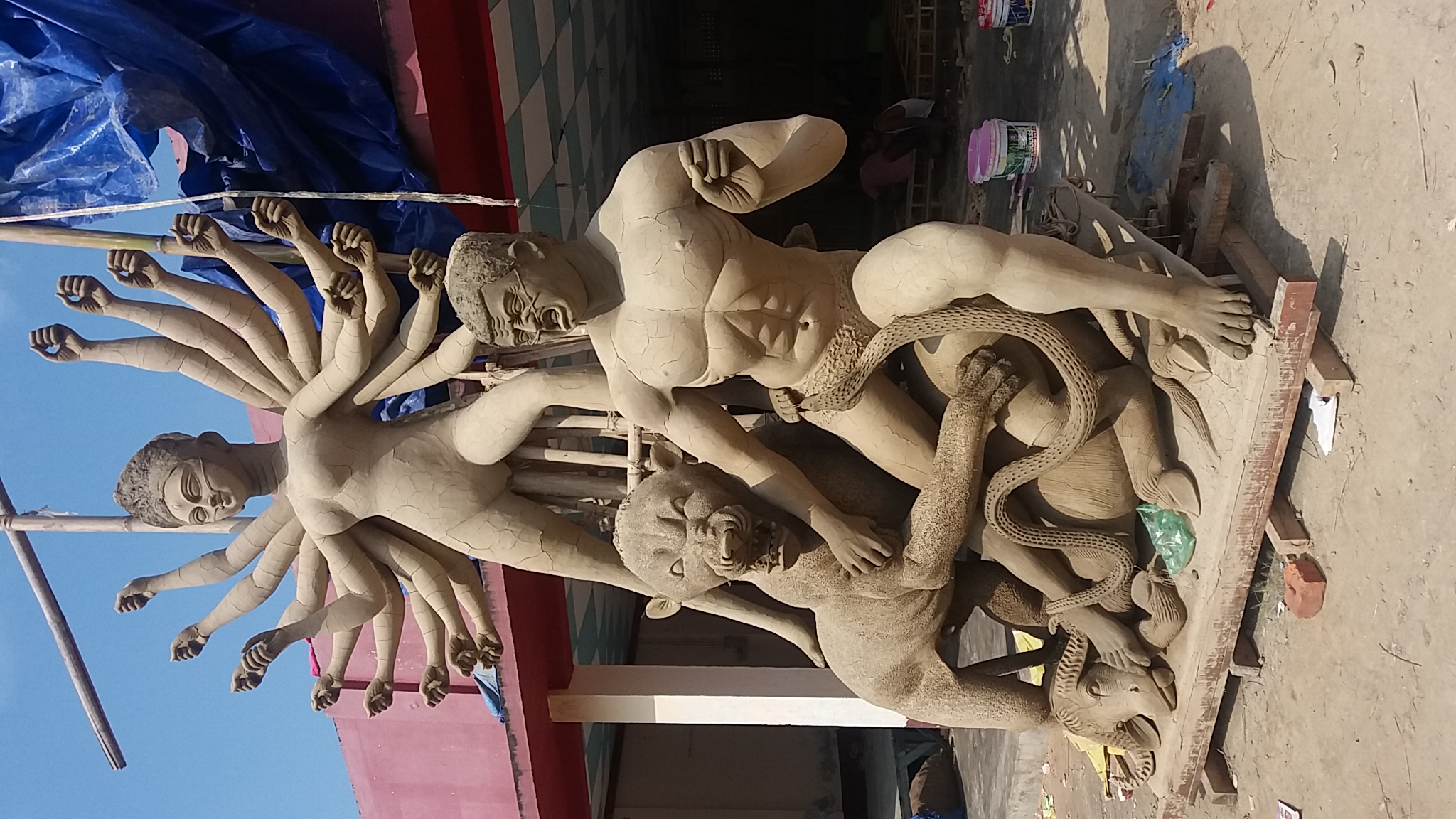 Preparation's on for smooth Durga Puja at Hojai.