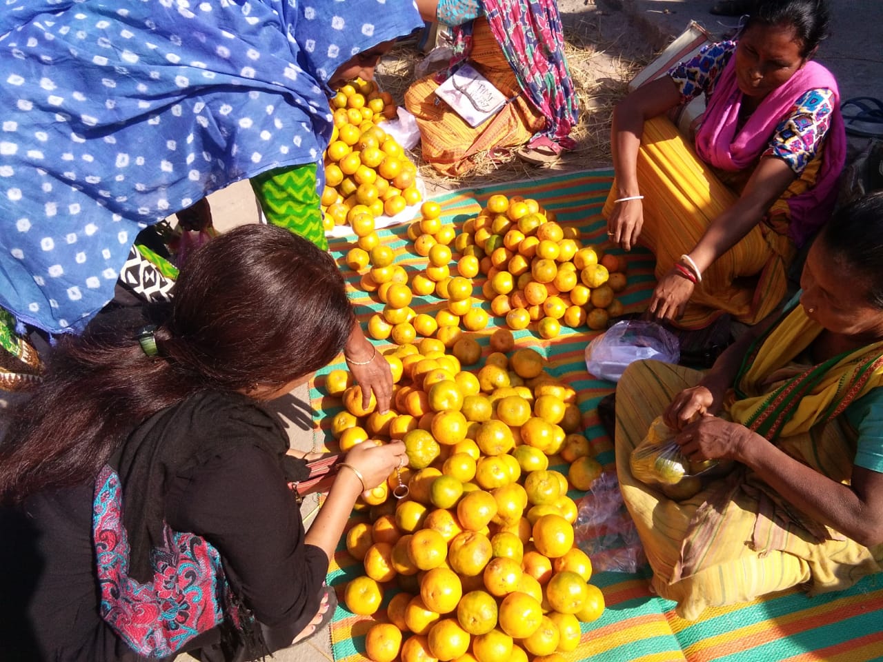Bhutanese Orange flood in Bazars