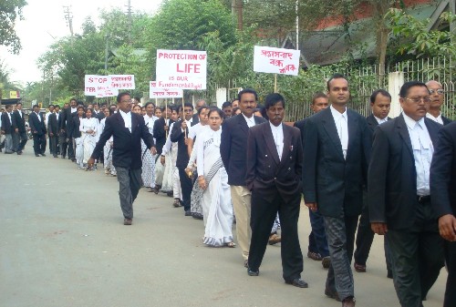 Silent Peach March taken out by Golaghat Bar Association