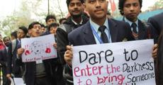 Students Join Rally to Support Children, Prevent Human Trafficking