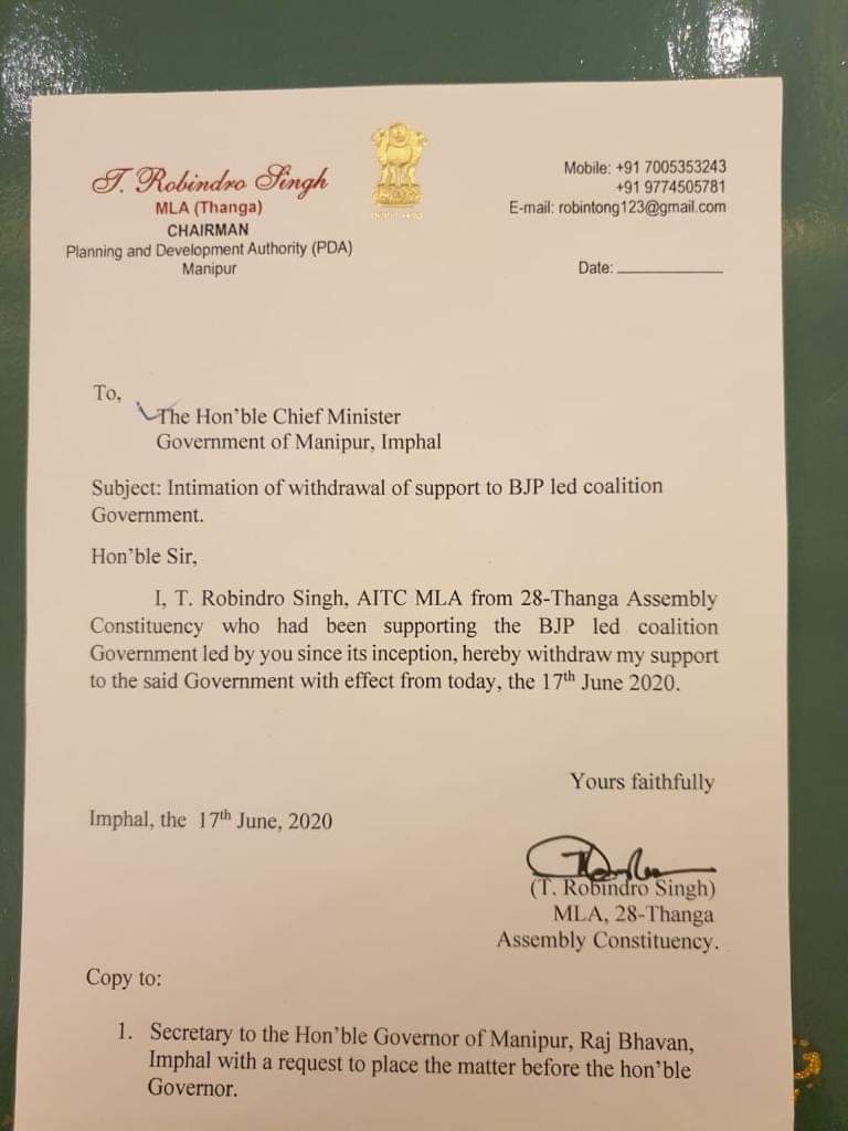 Dire trouble for Biren Singh govt