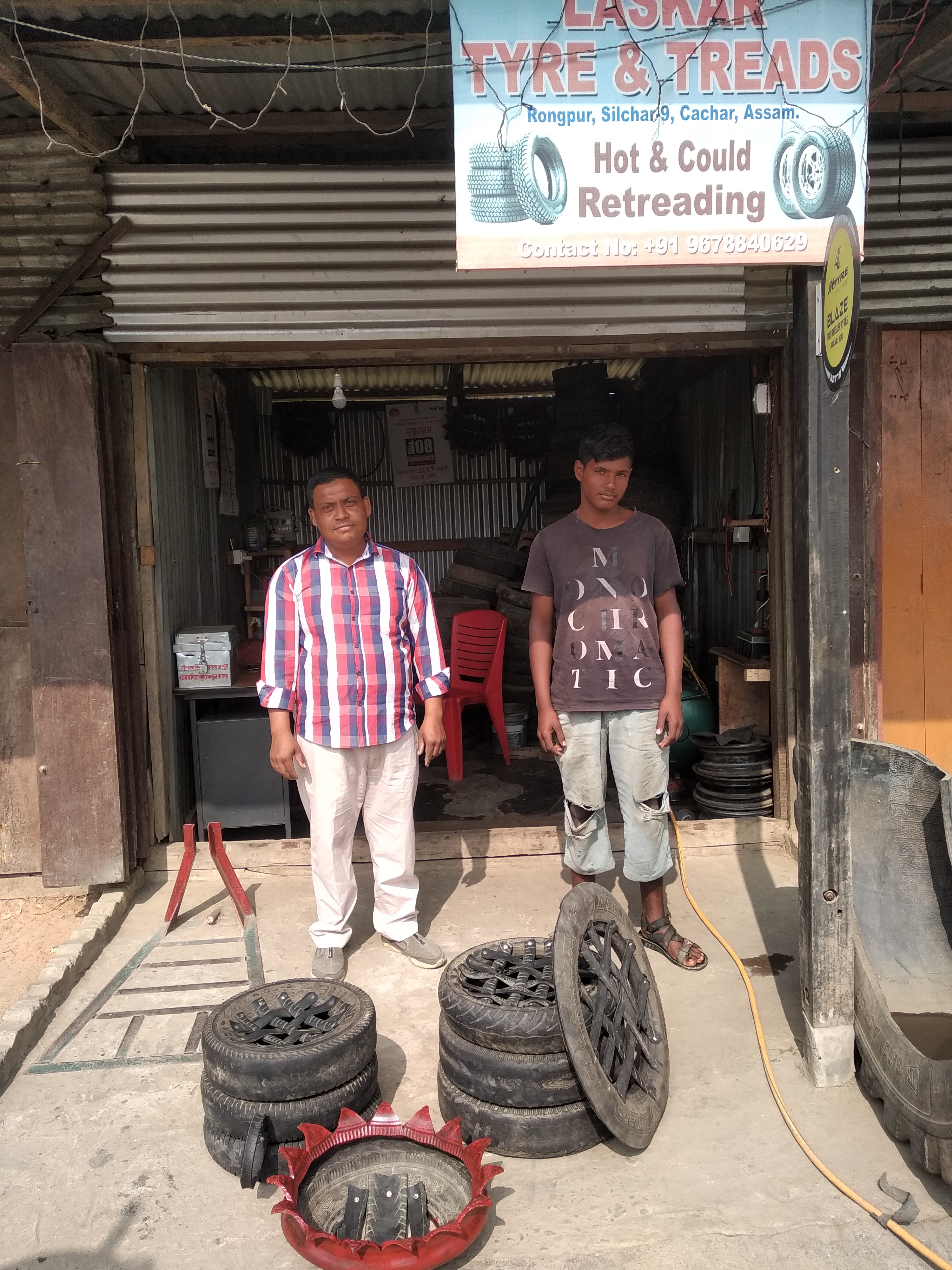 Meet the ‘Tyre Man’ of Silchar who turns scrap into swanky furniture