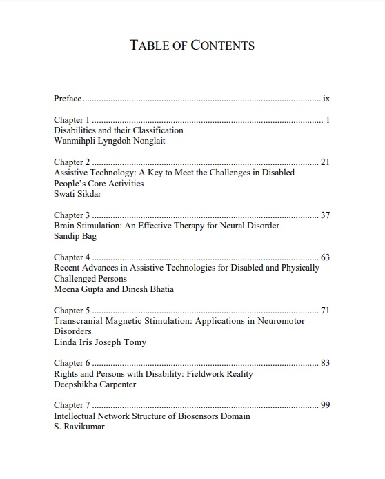 New book: Modern Technological Intervention Advancements for the Physically Challenged and Disabled Population
